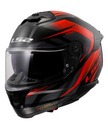 CASCO LS2 FF808 STREAM II FURY NERO     ROSSO TAGLIA XXL