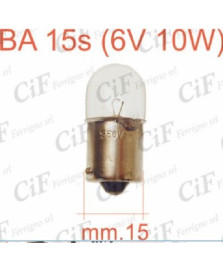 LAMPADINA BA 15S (6V 10W) LUCE STOP - ST