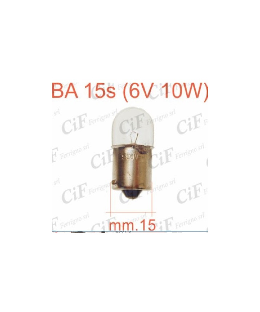 LAMPADINA BA 15S (6V 10W) LUCE STOP - ST