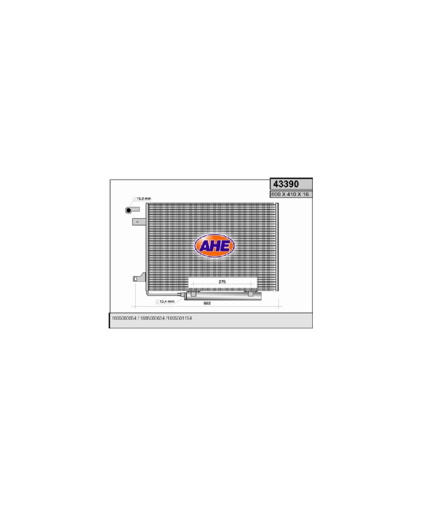 CONENSATORE 600X410X16 CLASSE A(W169)/CLASSE B