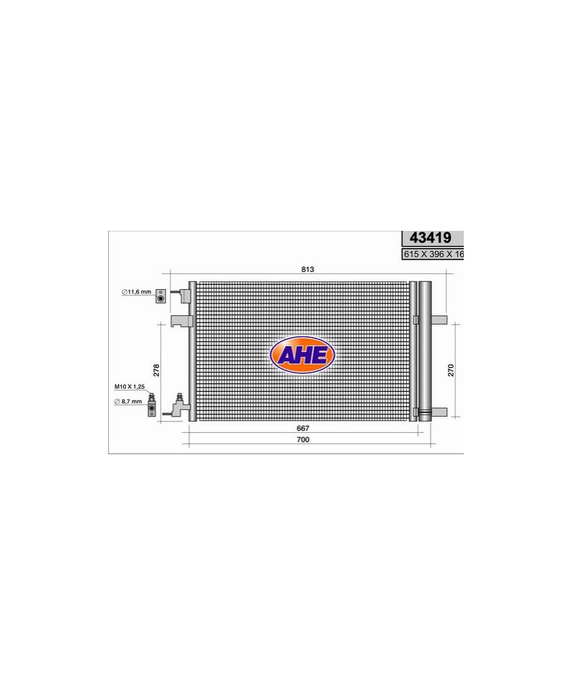 CONDENSATORE 666X390X16 ASTRA/INSIGNA/ZAFIRA-CRUZE/ORLANDO