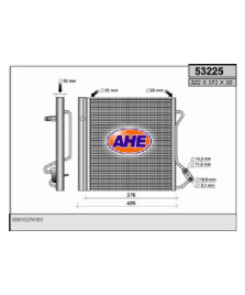 CONDENSATORE CLIMATIZZATORE 322X372X20 CROSSBLADE/CITY COUPE/CABRIO