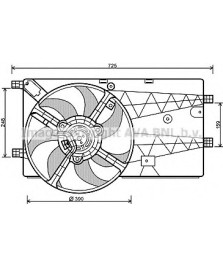 ELETTROVENTOLA RADIATORE ELV220601 FI FIFIAT FIORINO III 1.3 MJET -