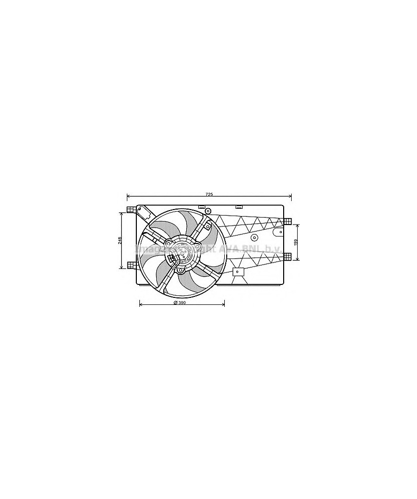 ELETTROVENTOLA RADIATORE ELV220601 FI FIFIAT FIORINO III 1.3 MJET -