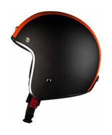 CASCO DEMIJET 711 ARANCIO OPACO BIANCO  TAGLIA XS