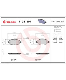 PASTIGLIE FRENO ANTERIORI 500 07- /     PANDA 03 - KA 1.3TDCI