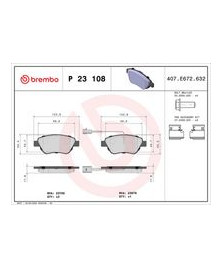 PASTIGLIE GRANDE PUNTO 1.9 D STILO 2001  ANTERIORE  CORSA D 1 7CDTI