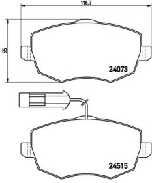 PASTIGLIE FRENO  YPSILON 10/03-12/11 COMPRESO SPIA