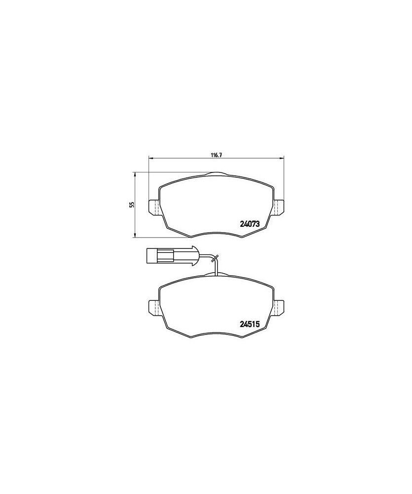 PASTIGLIE FRENO  YPSILON 10/03-12/11 COMPRESO SPIA