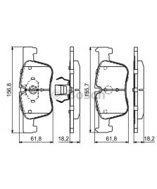 PASTIGLIA ANTEORIORE IMPIANTO ATE COMPAT IBILE  SERIE 1 SERIE 3/TURING