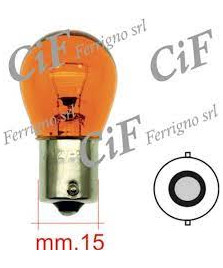 LAMPADINA BA 15s (12V-21W) COLORE AMBRA  - FRECCE ANT/POST.