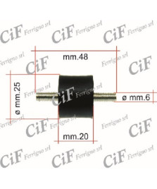 SILENTBLOCK SUPPORTO MARMITTA DOPPIO PER 6X15