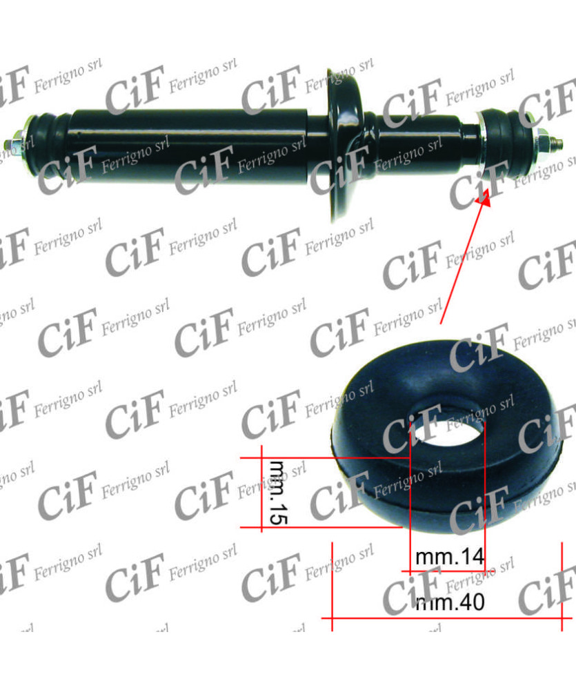 TAMPONE RISCONTRO INF.AMMORTIZZATORE T/G POSTERIORE APE P50-FL50-FL3-TM-50-RST