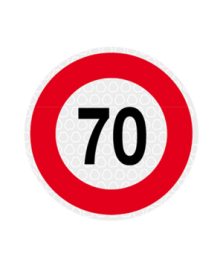 PANNELLO DI SEGNALAZIONE 70 KM / H