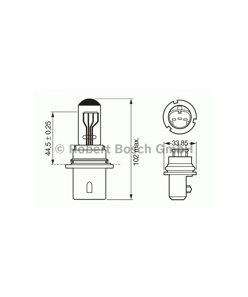 LAMPADA 12V 65/45W HB1 TIPO ZOCCOLO P29T