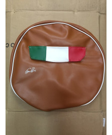 COPRIRUOTA C/BORSA MARRONE RUOTA 10 CON  FASCIA TRICOLORE  VESPA