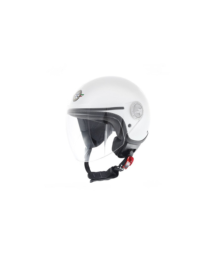 CASCO DEMI JET COLORE BIANCO TAGLIA M    CON VISIERA ANTIGRAFFIO