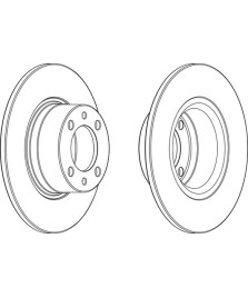 1PZ DISCO FRENO  CLASSE A(W168)  ANTERIORE VENTILATO