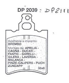 PASTIGLIE CAGIVA APRILIA GILERA ANT/POST