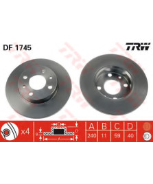 DISCO FRENO  500 08-          Y         95/03-  PANDA 03- 12- PUNTO TT