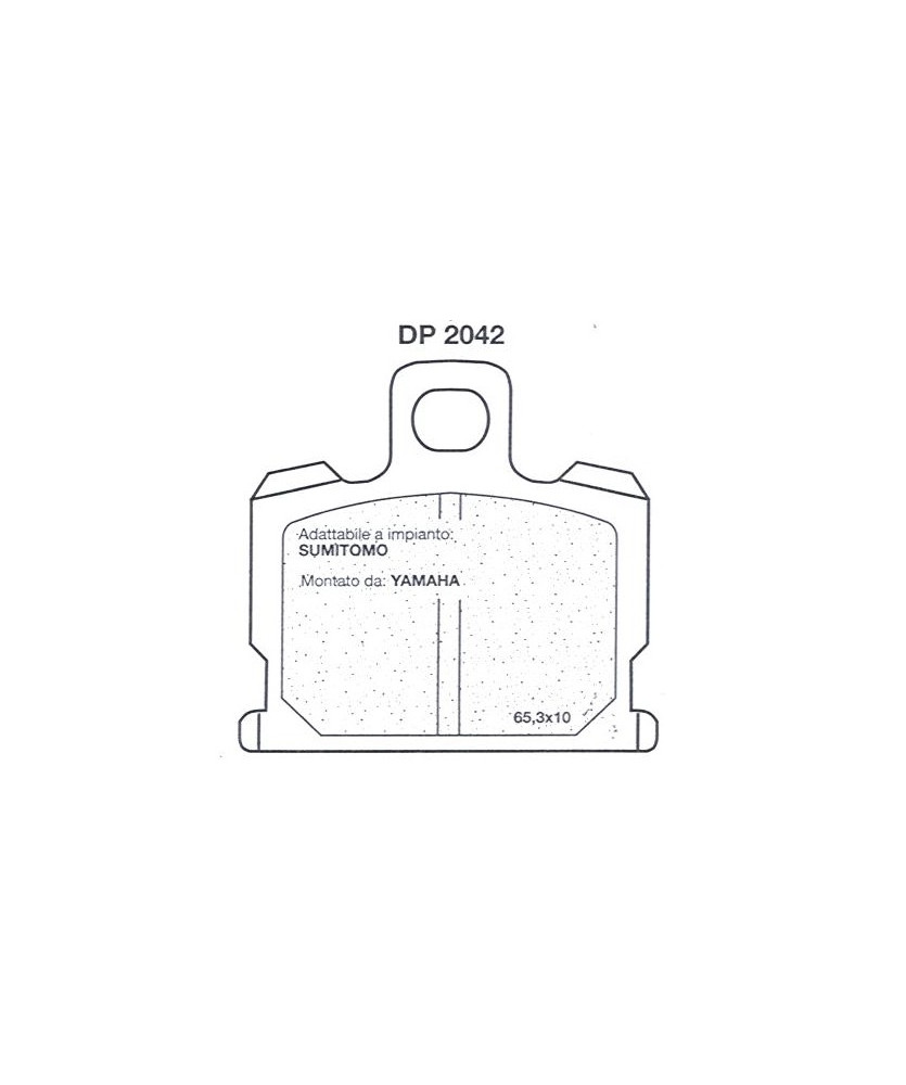 PASTIGLIE ADATTABILE A IMPIANTO SUBITOMO MONTATO DA YAMAHA FORMA DP 2042