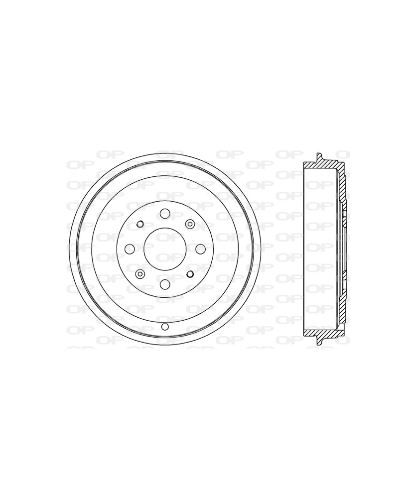 1PZ TAMBURO FRENO POSTERIORE G.PUNTO     PUNTO EVO- ADAM CORSA D/E