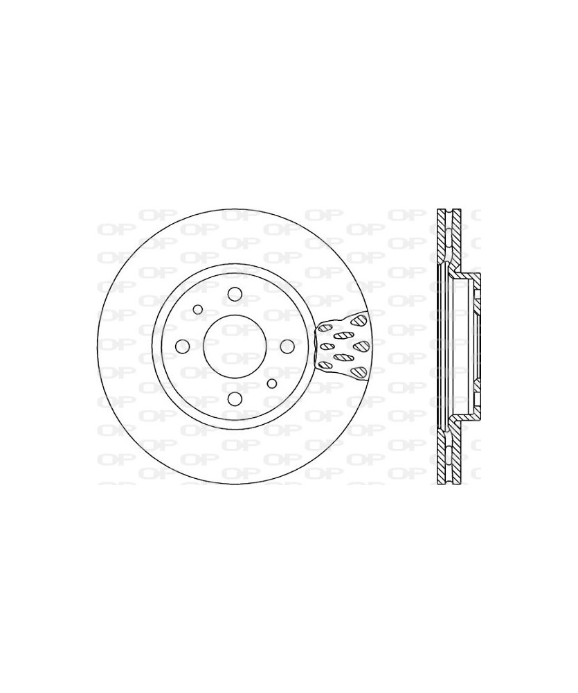 DISCO FRENO  NUOVA PUNTO STILO D.257 ANTERIORE VENTILATO