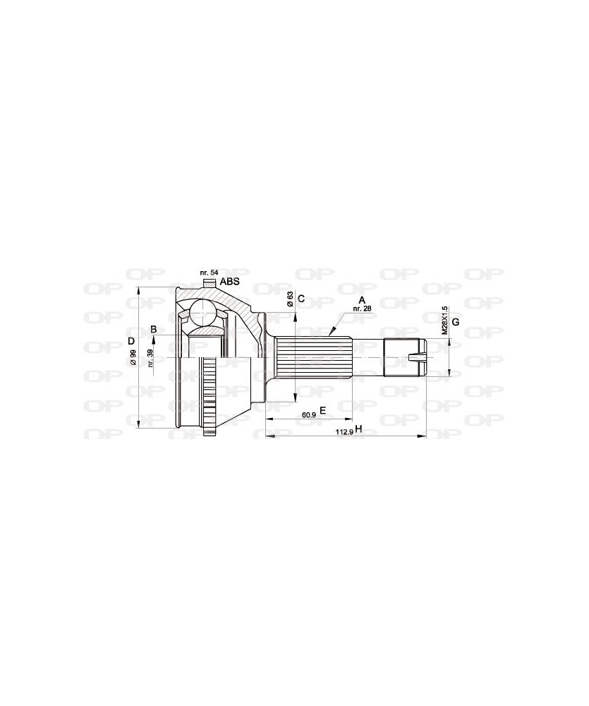 KIT GIUNTO OMOCINETICO SEMIASSE    JUMPER I/JUMPER II DUCATO