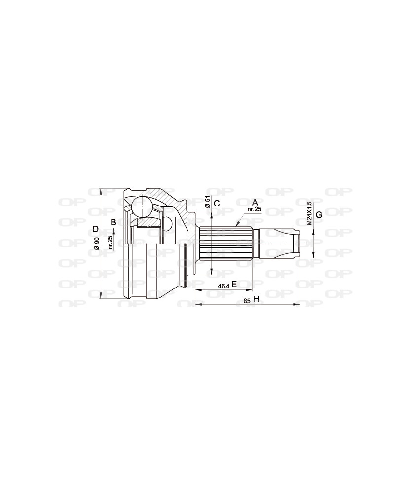 KIT GIUNTI SEMIASSE  145/146/  147- BRAVA/O/MAREA/MUPLA/STILO