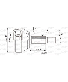 KIT GIUNTO L.RUOTA  FOCUS 1 8 DI