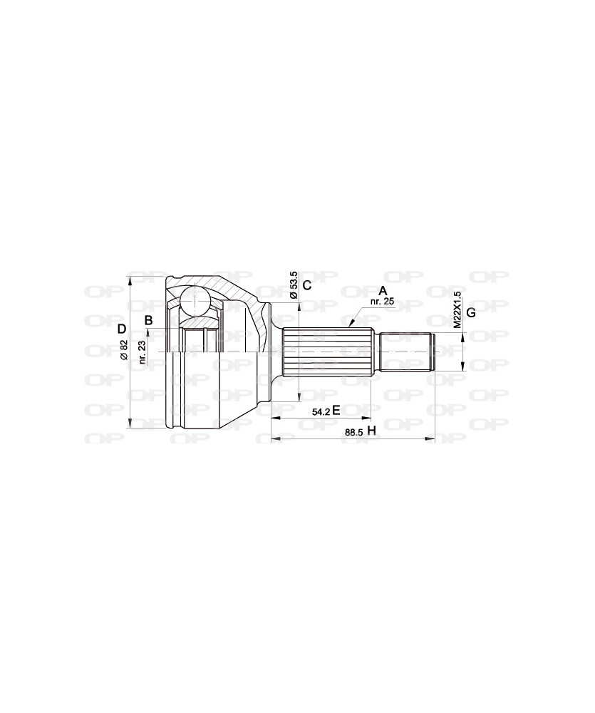 KIT GIUNTO L.RUOTA  FOCUS 1 8 DI