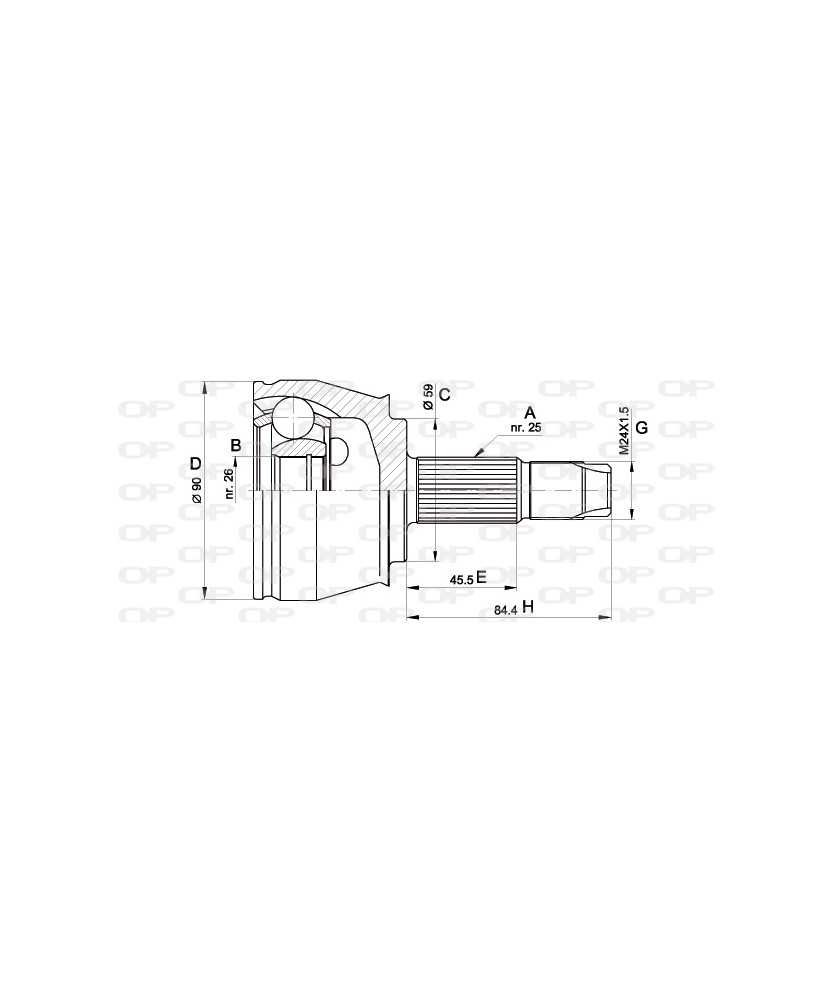 KIT GIUNTO OMOC LATO RUOTA -ALFA ROM