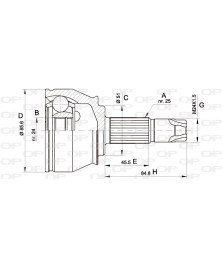 KIT GIUNTO L.RUOTA  PUNTO 1 9 JTD     YPSILON 1.3 MJ