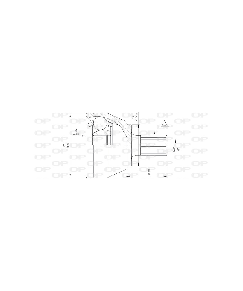 GIUNTO OMOCINETICO                        FOCUS  C MAX 1 4 1 6 1 8 TDC