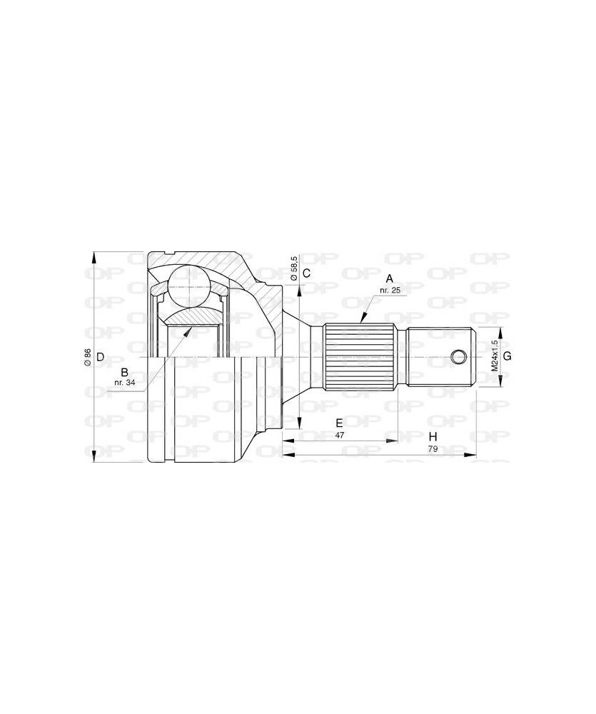 KIT GIUNTO OMOC LATO RUOTA BERLINGO-C3-C4-308-2008