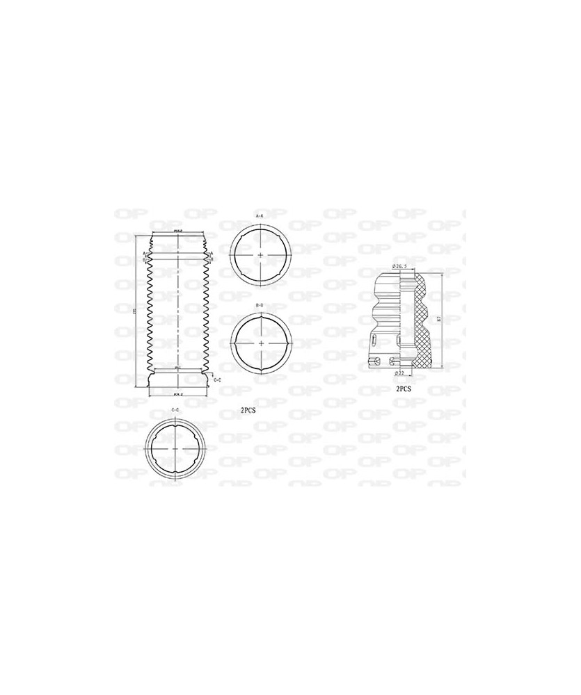 KIT PARAPOLVERE OP(2 TAMPONI + 2 CUFFIE) ANTERIORE TOURAN/T