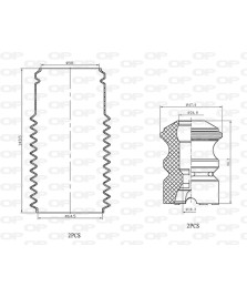 TAMPONE AMMORTIZZATORE ANTERIORE E34-E36-E39