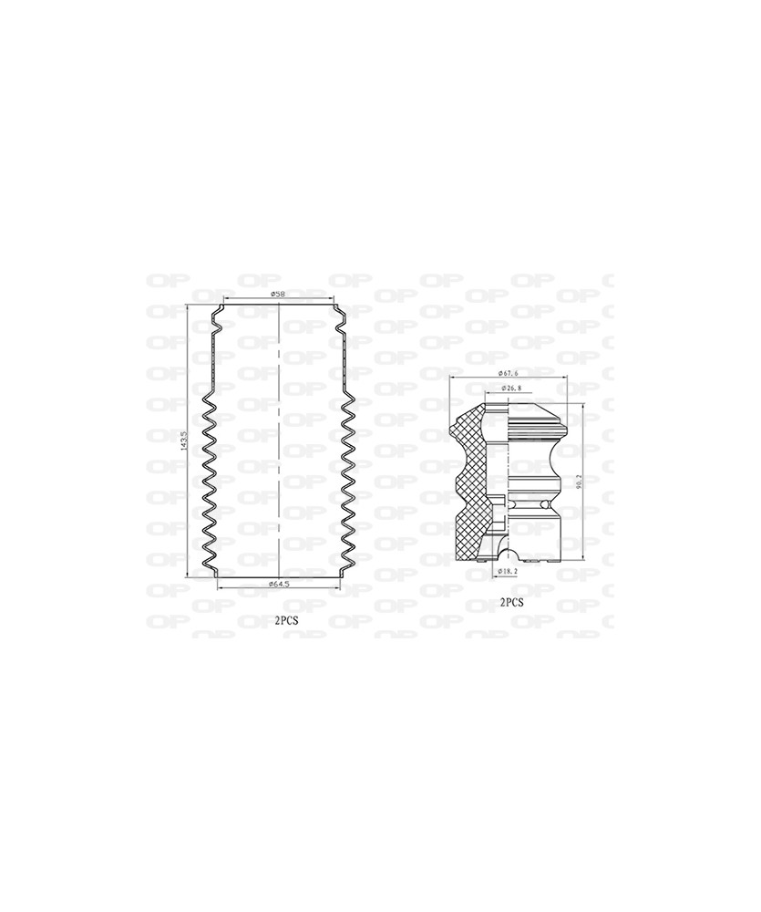 TAMPONE AMMORTIZZATORE ANTERIORE E34-E36-E39