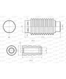 KIT PARAPOLVERE (2 TAMPONI + 2 CUFFIE)   ANTERIORE  C3