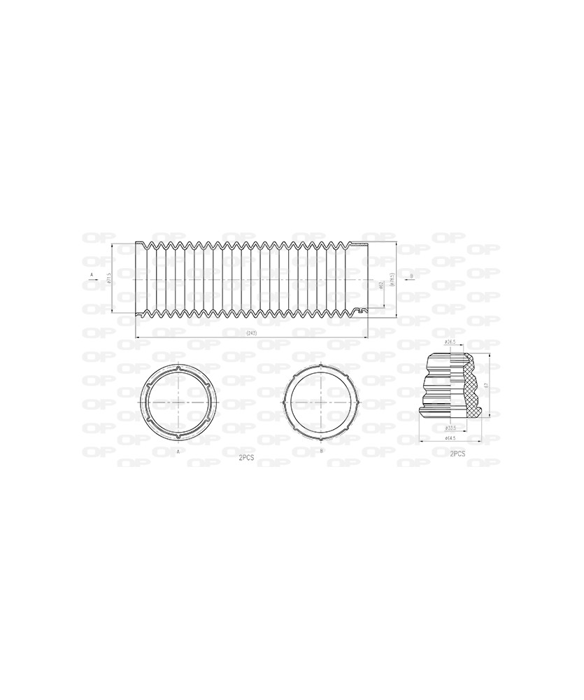 KIT PARAPOLVERE (2 TAMPONI + 2 CUFFIE)   ANTERIORE FOCUS II/C-MAX