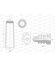 TAMPONE AMMORTIZZATORE ASSE POSTERIORE  CENTRALE GOLF/TOURAN-OCTAVIA