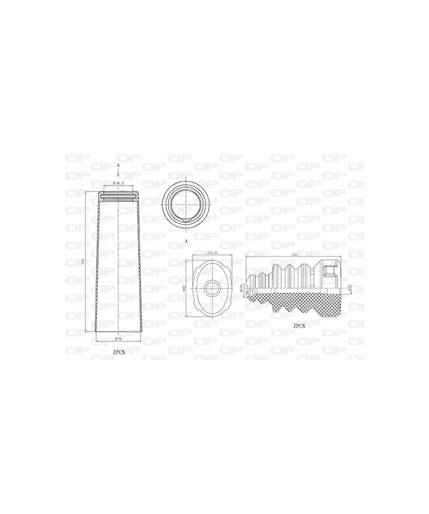 TAMPONE AMMORTIZZATORE ASSE POSTERIORE  CENTRALE GOLF/TOURAN-OCTAVIA