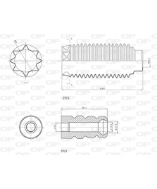 KIT PARAPOLVERE (2 TAMPONI + 2 CUFFIE)   ANT.307/TT /PEUT C4 - 307