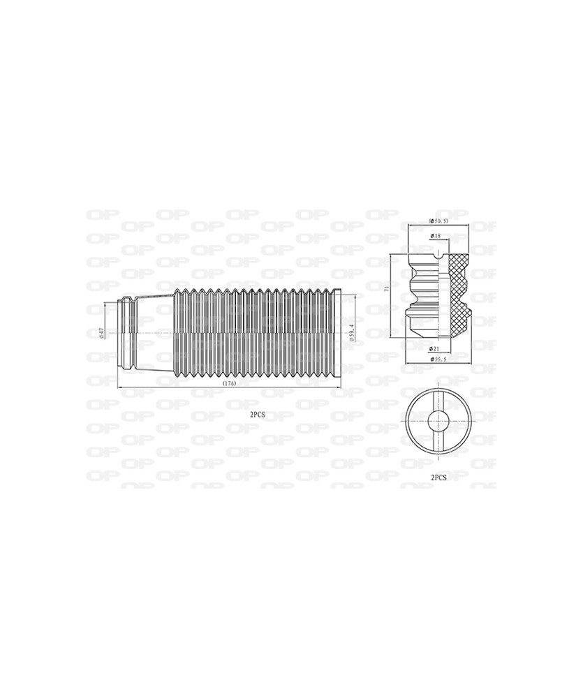 KIT PARAPOLVERE (2 TAMPONI + 2 CUFFIE)   ANT.ESCORT TT 90-/FIESTA 96