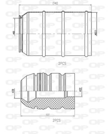 KIT PARAPOLVERE (2 TAMPONI + 2 CUFFIE)   ANT.DUCATO 10/14 Q.li 94