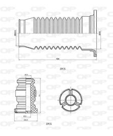 KIT PARAPOLVERE (2 TAMPONI + 2 CUFFIE)   ANTERIORE C1/107/AYGO