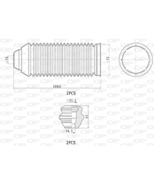 KIT PARAPOLVERE (2 TAMPONI + 2 CUFFIE)   ANT.POLO  95