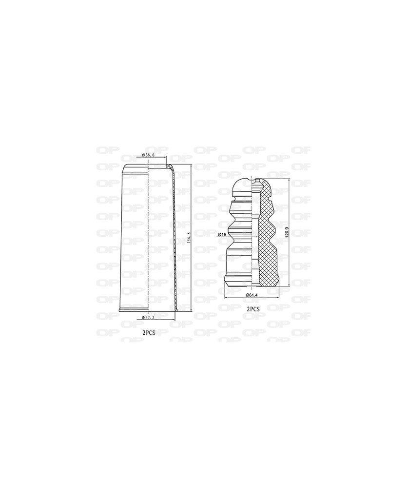 KIT PARAPOLVERE (2 TAMPONI + 2 CUFFIE)    A4 A6 2001