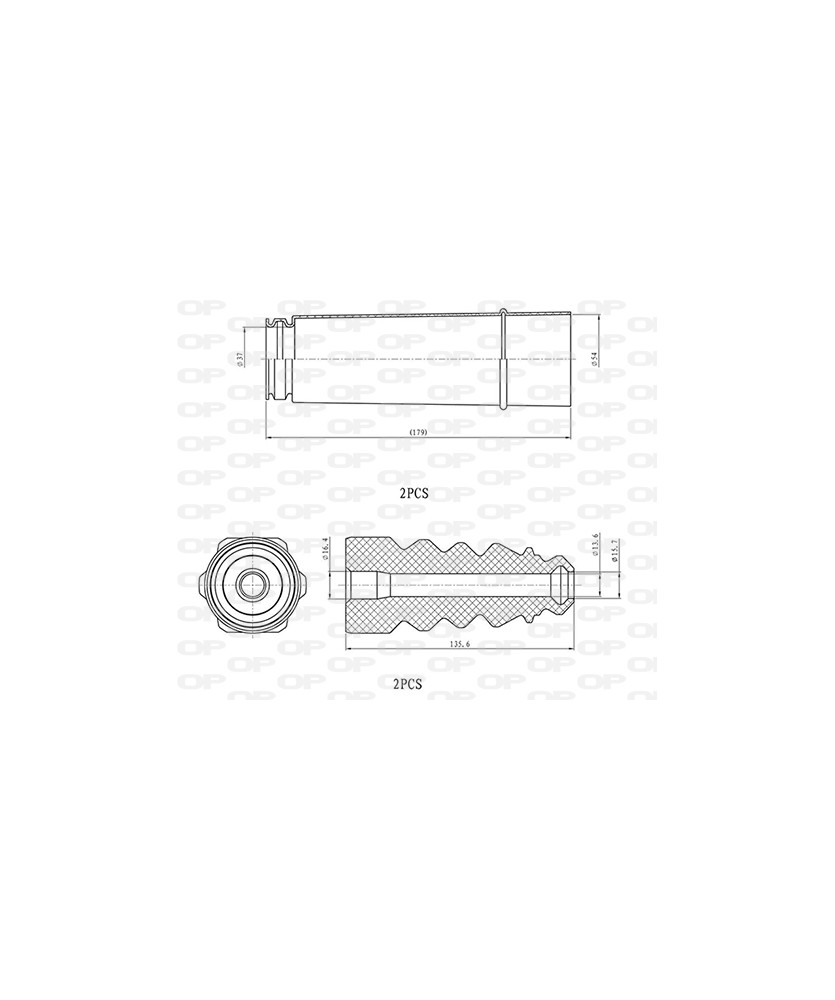 KIT PARAPOLVERE (2 TAMPONI + 2 CUFFIE)   POST.PASSAT VOLKSWAGEN TOURAN