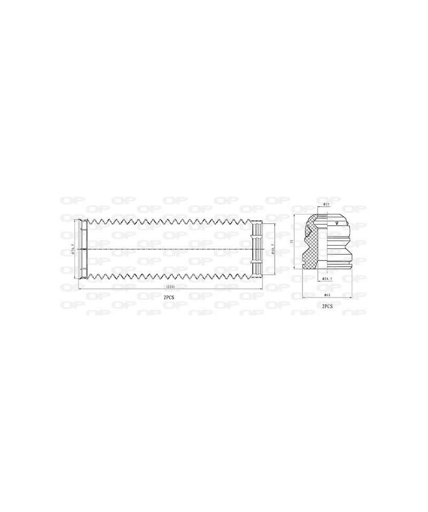 KIT PARAPOLVERE (2 TAMPONI + 2 CUFFIE)   ANTERIORE  MONDEO IV  06